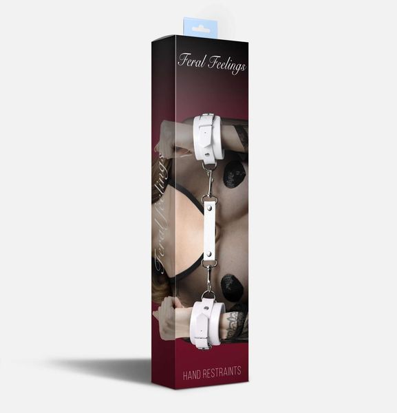 Наручники Feral Feelings - Hand Restraints White, натуральная кожа SX3971 фото