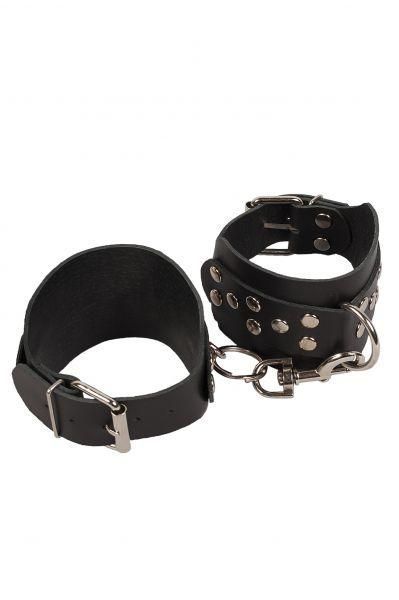 Оковы на лодыжки Leather Leg Cuffs Black 51420280174 фото