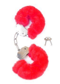 Наручники Fetish Boss Series Furry Cuffs, червоні 61-00002 фото