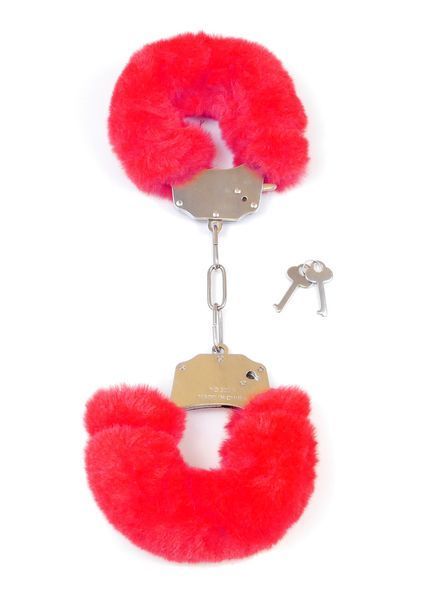 Наручники Fetish Boss Series Furry Cuffs, червоні 61-00002 фото