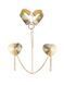 Пестис-сердечка з пензликами та чокером JSY Nipple Sticker RT236114 Golden SX3758 фото 1