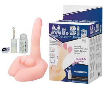 Універсальний мастурбатор вібратор з функцією ротації і Вагіна Mr. BIG Rotation & Vibration, BW-008016 BW-008016 фото