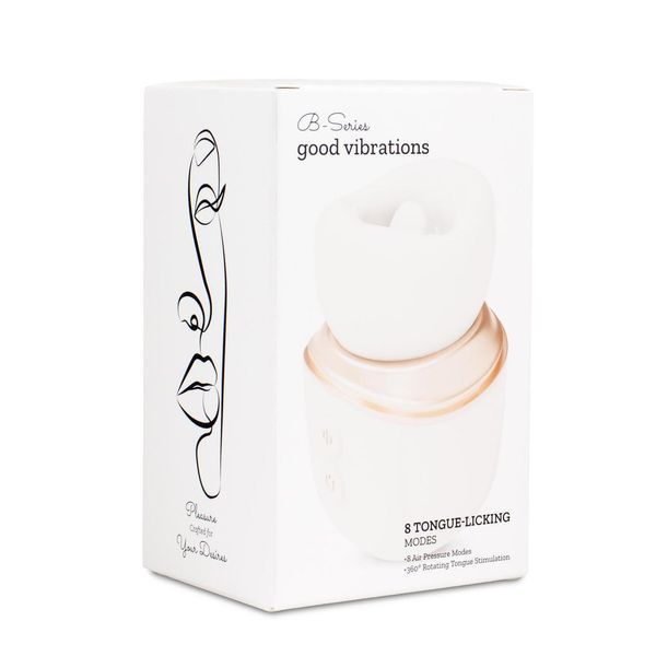 Вакуумний стимулятор з язичком - Dual Mode Licking & Suction Vibrator White 62530026-00251 фото