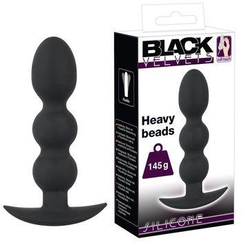 Анальная пробка - Black Velvets Heavy Beads, 145 г 61325330250000 фото