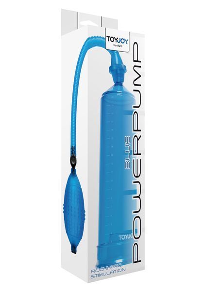 Вакуумная помпа для члена Toy Joy Power Pump механическая, синяя TJ10458/Blue фото