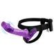 Подвійний страпон із вібрацією фіолетовий - Ultra Passionate Harness Dual Vibration Purple B6603496 фото 1