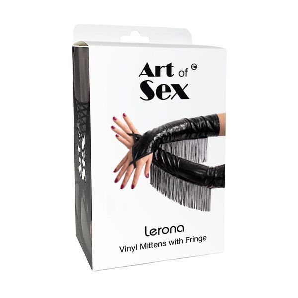 Вінілові мітенки Art of Sex - Lerona, розмір M, колір білий SX4719 фото