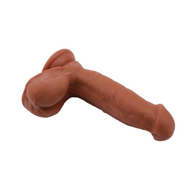 Фаллоимитатор на присоске Chisa T-skin ReaL Topless Lover с мошонкой, мулат 87195 /CN-711708719 фото