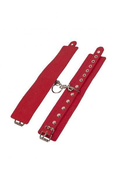 Наручники Leather Restraints Hand Cuffs Red 51420280158 фото