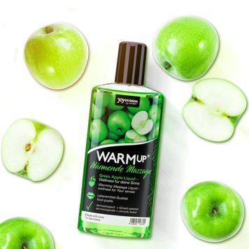 Їстівна масажна олія з розігріваючим ефектом WARMup Green Apple 150 мл DJ14330 фото