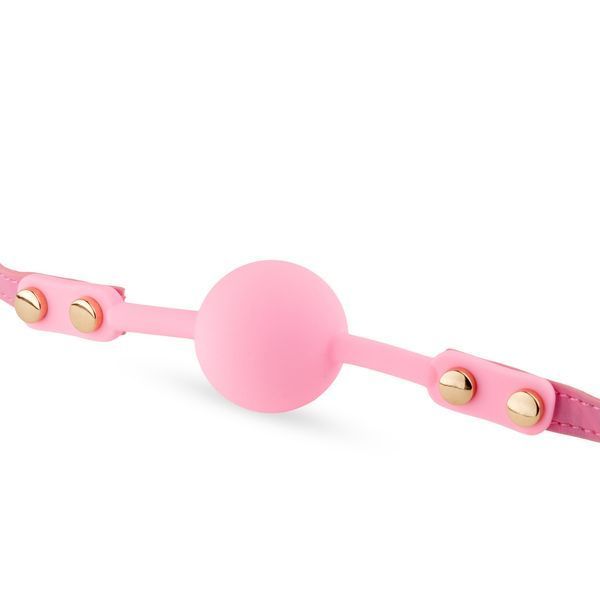 Силиконовый розовый кляп Ball Gag Pink с регулируемым ремешком 64-00227F фото