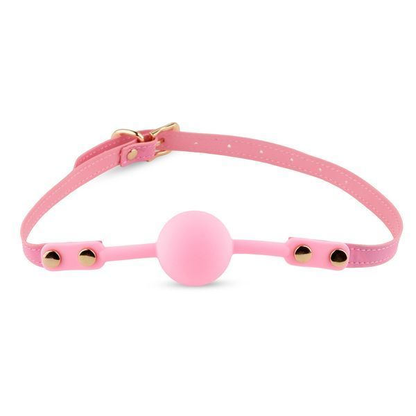 Силиконовый розовый кляп Ball Gag Pink с регулируемым ремешком 64-00227F фото