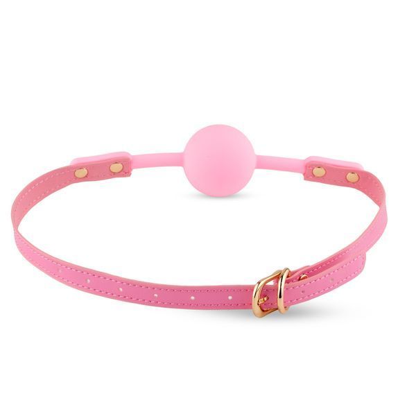 Силиконовый розовый кляп Ball Gag Pink с регулируемым ремешком 64-00227F фото