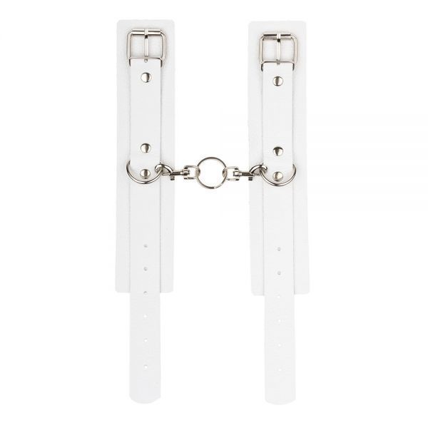 Наручники Leather Standart Hand Cuffs, White KVL-281401 фото