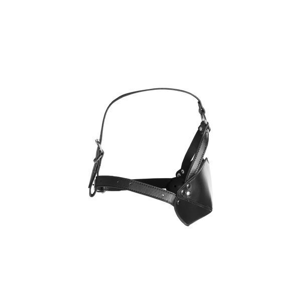 Маска-кляп Head Harness with Mouth Cover and Solid Ball Gag - Black 36-OU895BLK фото