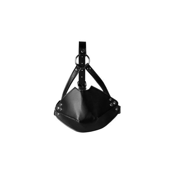 Маска-кляп Head Harness with Mouth Cover and Solid Ball Gag - Black 36-OU895BLK фото