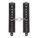 Наручники Leather Double Fix Hand Cuffs, Black KVL-281403 фото 2