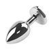 Анальна пробка EGZO Silver Heart Plug Aqua M зі сталі з синім кристалом у формі серця MSH-13M фото 3