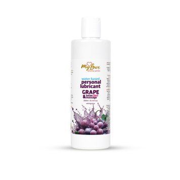 Водний лубрикант 2в1 для інтимної близькості та масажу MyLove Aroma Series Grape (Виноград), 300 мл 101-0424 фото