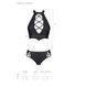 Комплект из эко-кожи Passion NANACY BIKINI L/XL, black, бра и трусики с имитацией шнуровки SO5367 фото 7