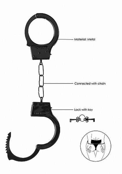 Наручники - Ouch! Beginner's Handcuffs Black 60360074034 фото