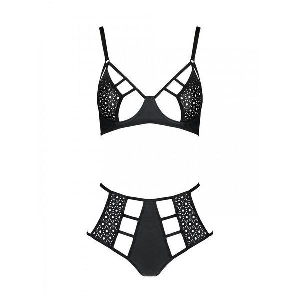 Распродажа!!! Комплект из эко-кожи Passion Tamaris Set black XXL/XXXL, бюстгальтер и трусики SO5798 фото