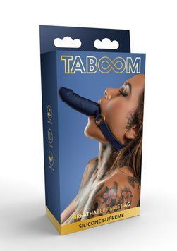 Кляп в виде пениса Taboom Silicone Supreme, синий TB17360 фото