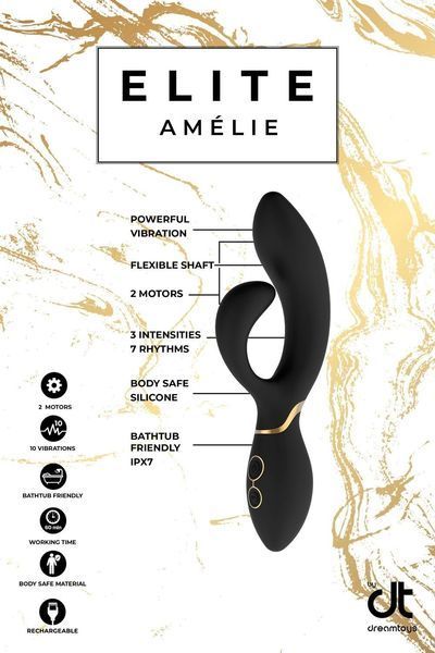 Вібромасажер кролик Dream Toys ELITE AMELIE LUXXE DT21721 фото
