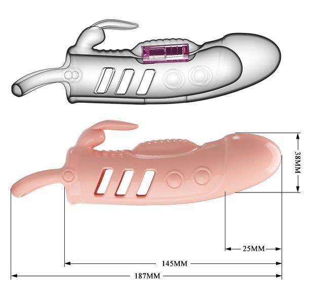 Удлиняющая насадка с вибростимуляцией ( на 2,5 см ) PRETTY LOVE - PENIS SLEEVE Sloane, BI-026243 BI-026243 фото