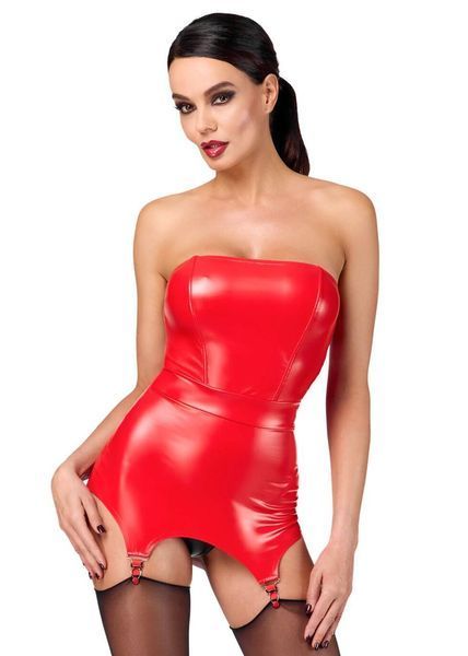 Корсет с подвязками для чулок Noir Handmade F368 Bombshell Fierce Corset-belt Red M SX4095 фото