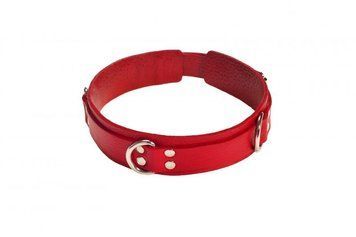 Нашийник Slave leather collar, Red KVL-280241 фото