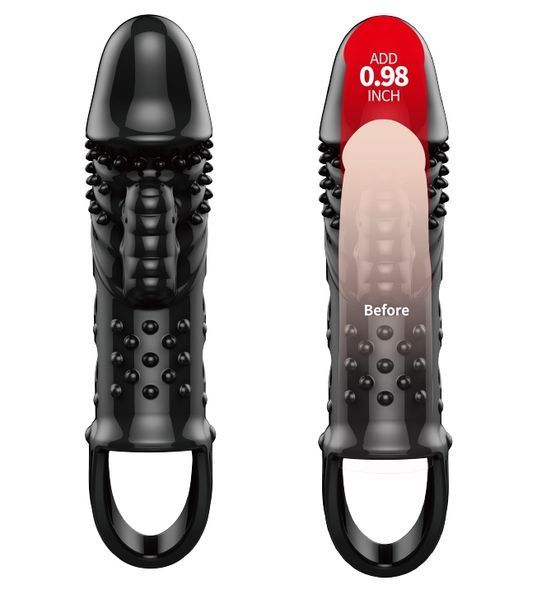 Удлиняющая насадка с вибростимуляцией ( на 2,5 см ) PRETTY LOVE - PENIS SLEEVE Cecelia, BI-026242-1 BI-026242-1 фото