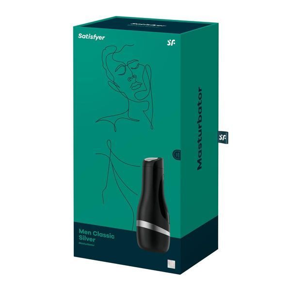 Мастурбатор Satisfyer Men Classic, черный с серебристой полоской T360100 фото