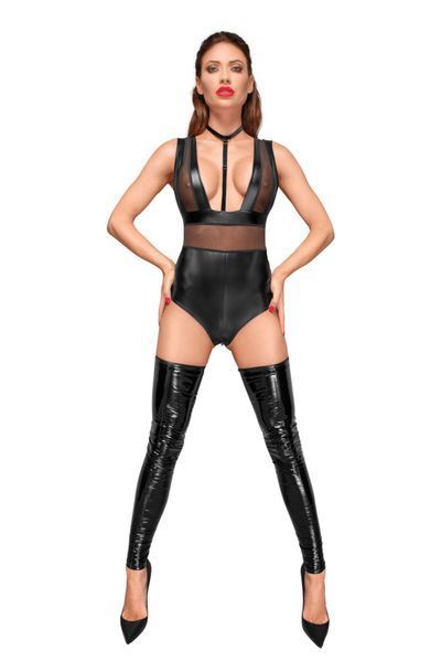 Боді з мокрим ефектом Noir Handmade F183 Powerwetlook body, XL SX0056 фото