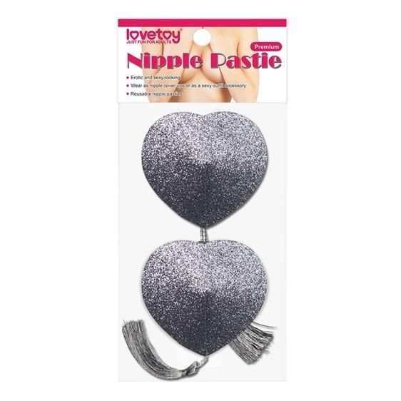 Пестіси - Reusable Glitter Heart Tassel Nipple Pasties 6452LV763016 фото