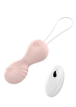Вагінальні кульки Vibrating Silicone Kegel Balls USB 10 Function / Remote control -Flesh 22-00026 фото
