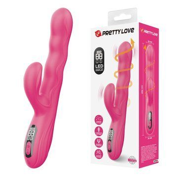 Вибратор-кролик PRETTY LOVE Winters Pink, силикон, розовый, вращение и вибрация BW-500107 фото
